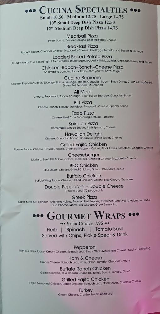 Cucina Menu image 3